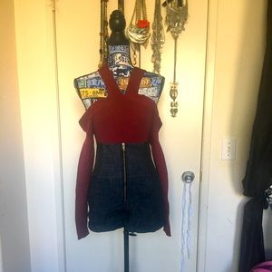 🚨5/$20 Sexy high-waisted dark denim zip-up shorts